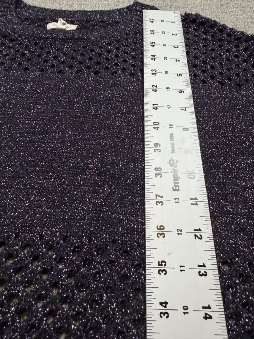 Pilcro Anthropologie Sweater XXS Black Metallic Open Knit Pullover Oversized - Picture 7 of 8